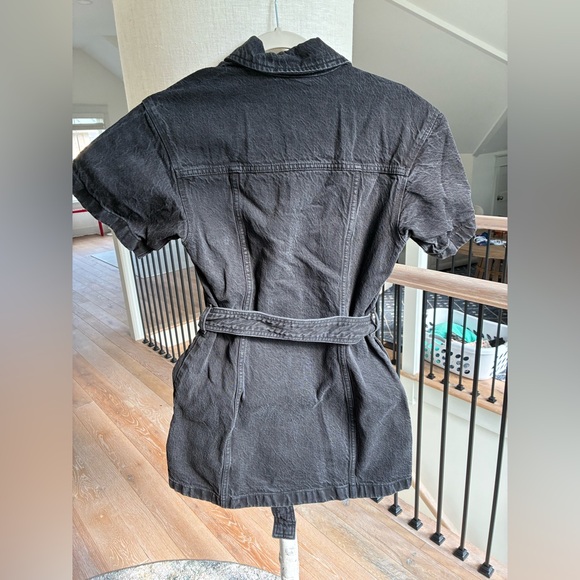 Abercrombie & Fitch Black Denim Button Down Dress - Picture 2 of 3